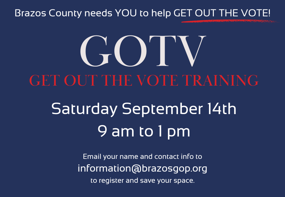 Get Out The Vote Training, Sept. 14, 9am-1pm